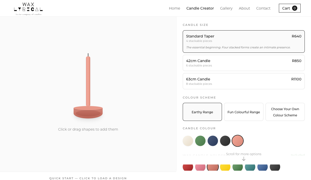 waxlyrical.co.za platform